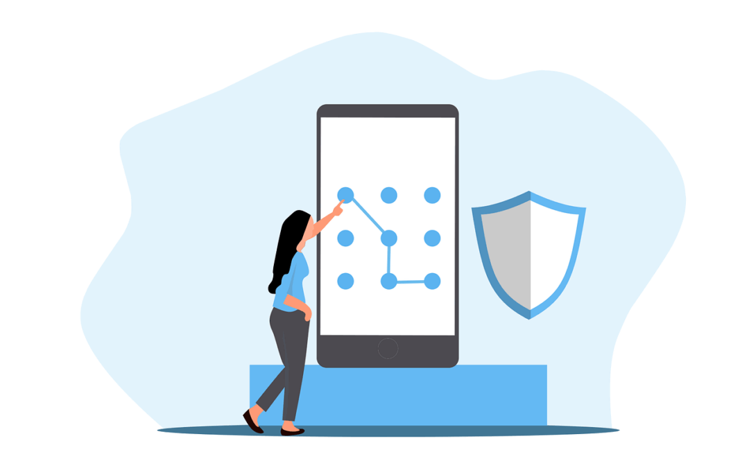 Free security pattern lock vector