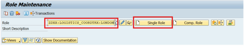 SAP Derived Role Maintenance