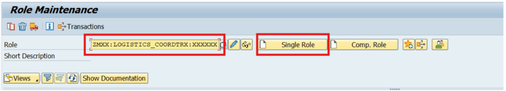 SAP Role Maintenance - Single Role