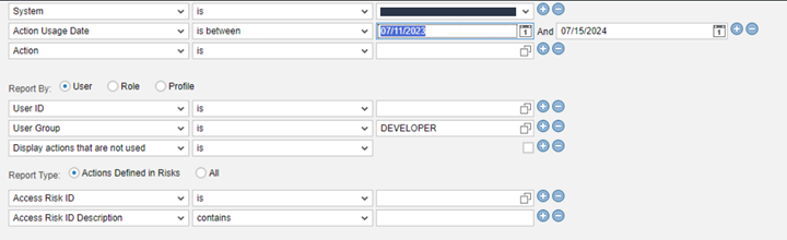 Define Report Criteria and Parameters
