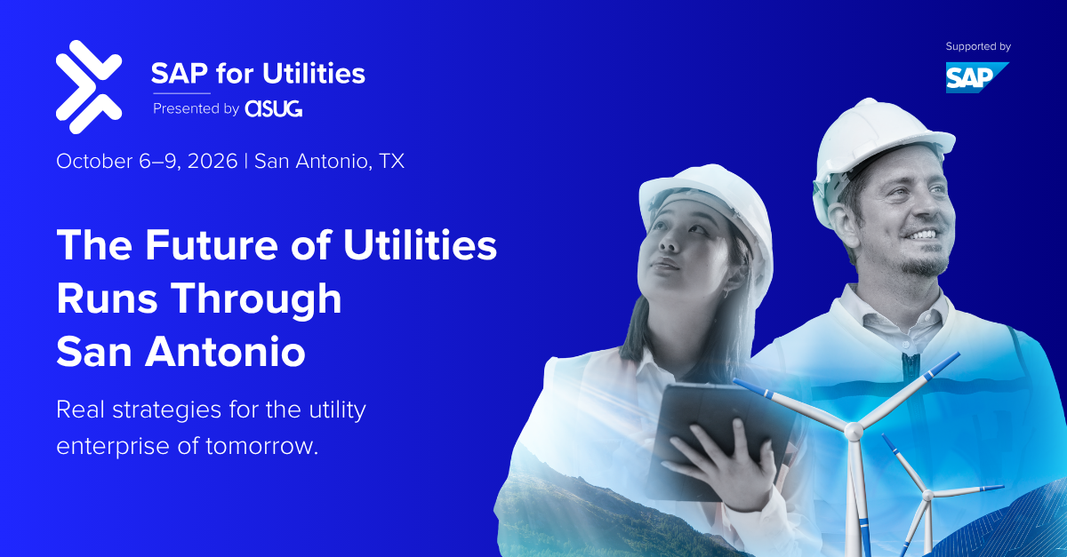 ASUG SAP for Utilities October 6–9 in San Antonio, Texas